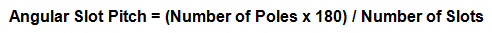 angular slot pitch formula