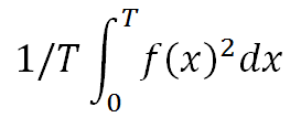 average value of square of function