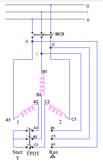 Electric Star Delta Starter Circuit Diagram