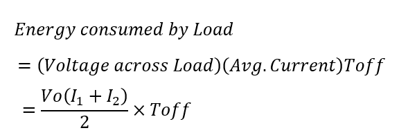 energy consumed by load during off period of chopper